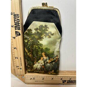 Vintage Rouse Rivray for Balenciaga Coin Black Purse Kiss Lock Classic